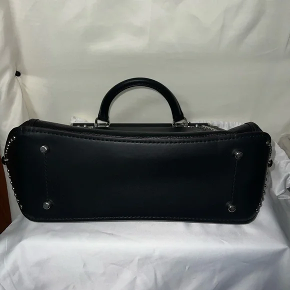Coach Drifter Grace Pebbled & Suede Leather Studded Framed Satchel NWOT HTF RARE - Picture 14 of 16
